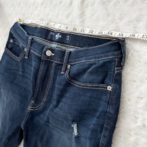 NWOT- HOLLISTER Men’s Distressed Dark Wash Skinny Jean - Picture 10 of 10